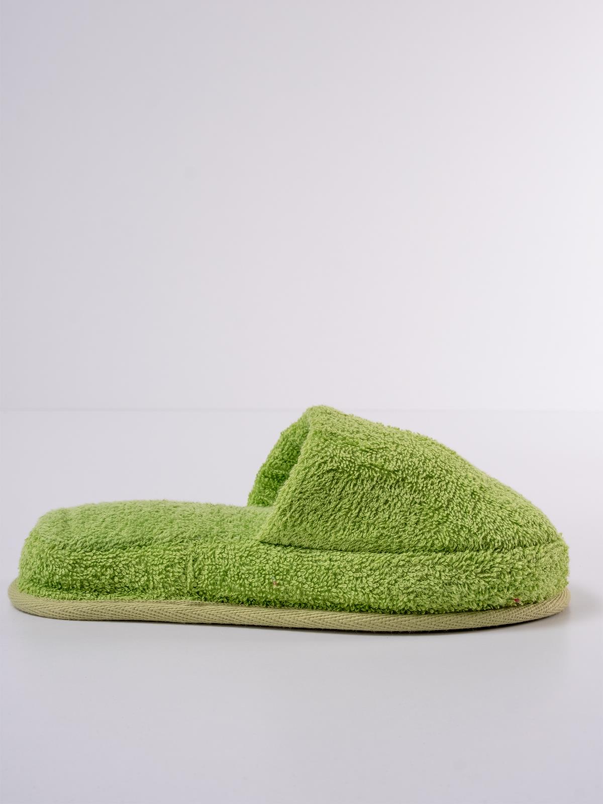 CottonVerse Banyo Ve Ev Terliği – %100 Pamuk Havlu Kaymaz Kalın Taban , Yüksek Su Emicilik Yeşil - Ender Home