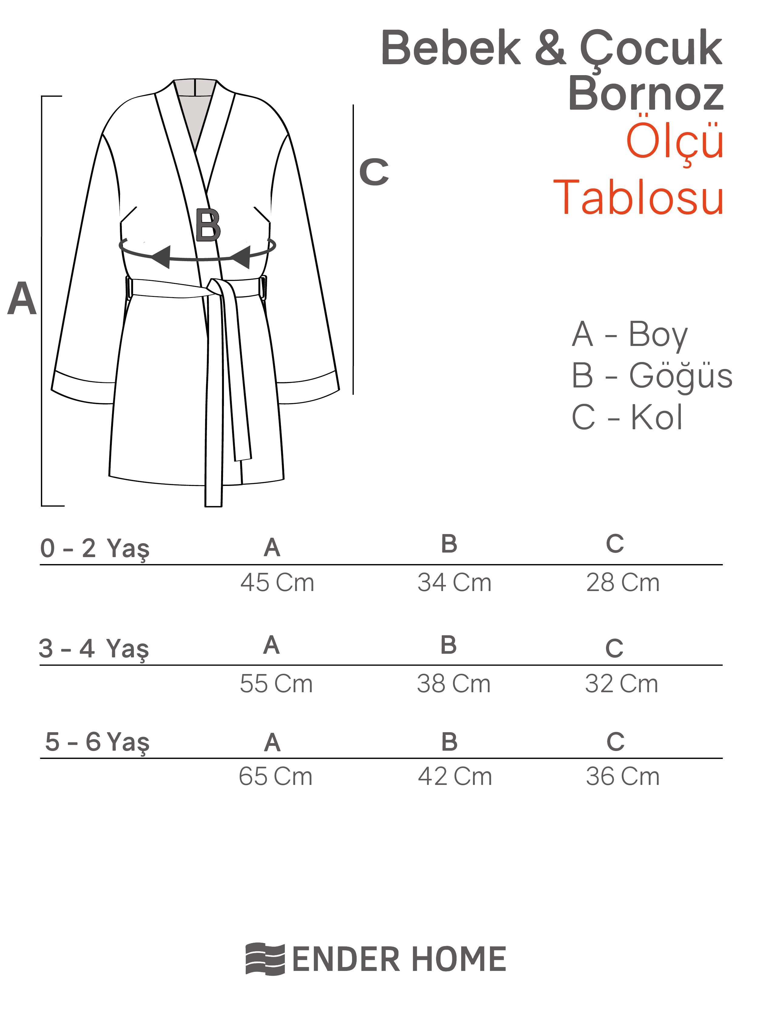 CottonVerse Bebek & Çocuk Kapşonlu Bornoz – %100 Pamuk, Unisex Turkuaz - Ender Home