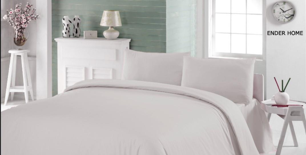 CottonVerse Çift Kişilik Ranforce Nevresim Seti - 200 x 220 cm Bej - Ender Home