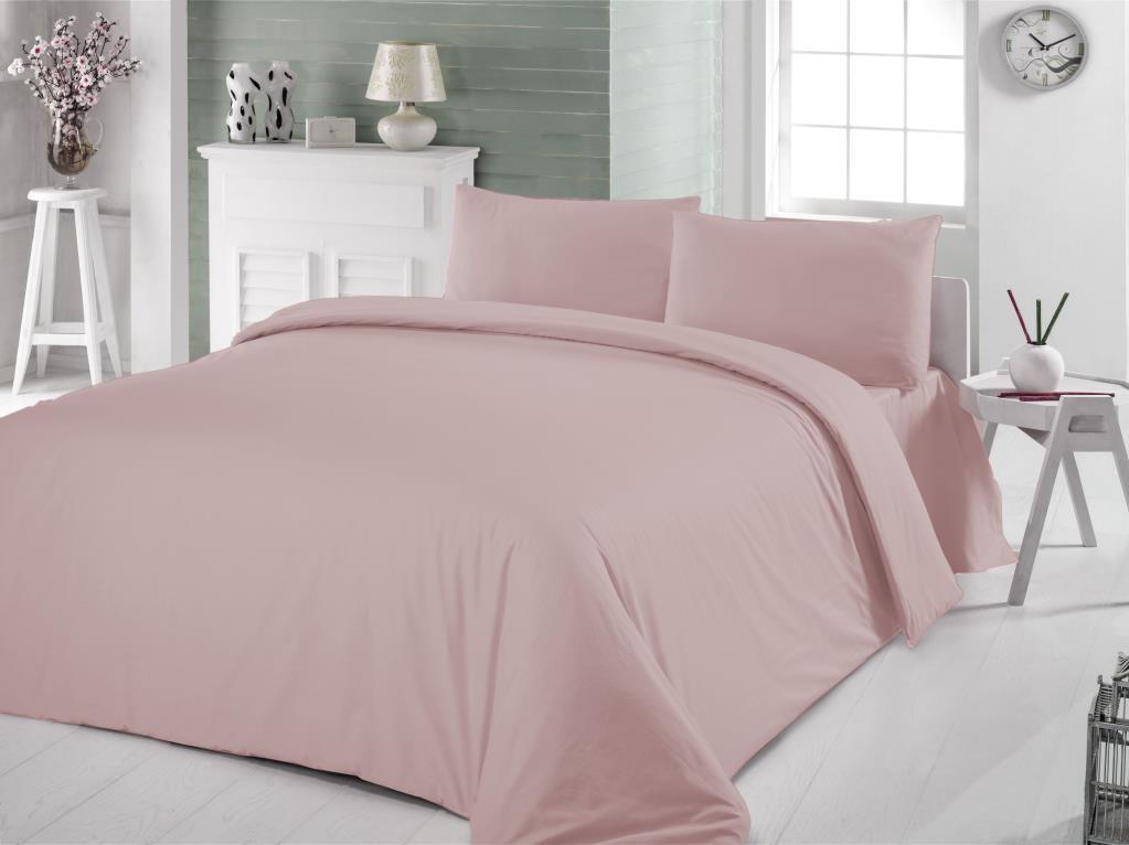 CottonVerse Çift Kişilik Ranforce Nevresim Seti - 200 x 220 cm Pembe - Ender Home