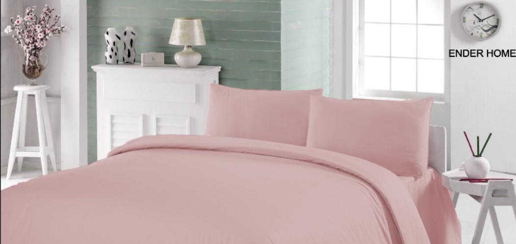CottonVerse Çift Kişilik Ranforce Nevresim Seti - 200 x 220 cm Pembe - Ender Home