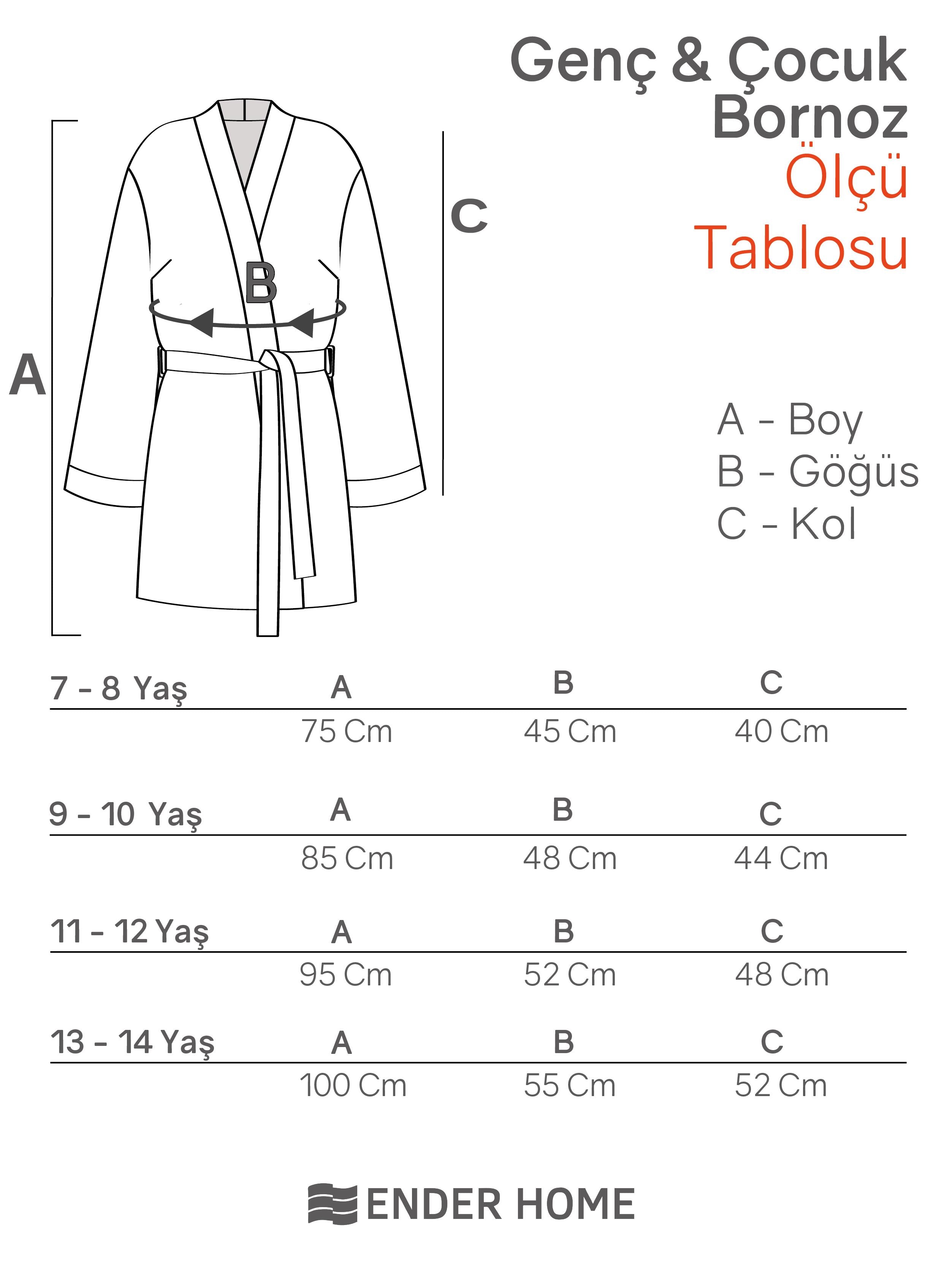 CottonVerse Genç & Çocuk Kapşonlu Bornoz – %100 Pamuk, Unisex Lila - Ender Home