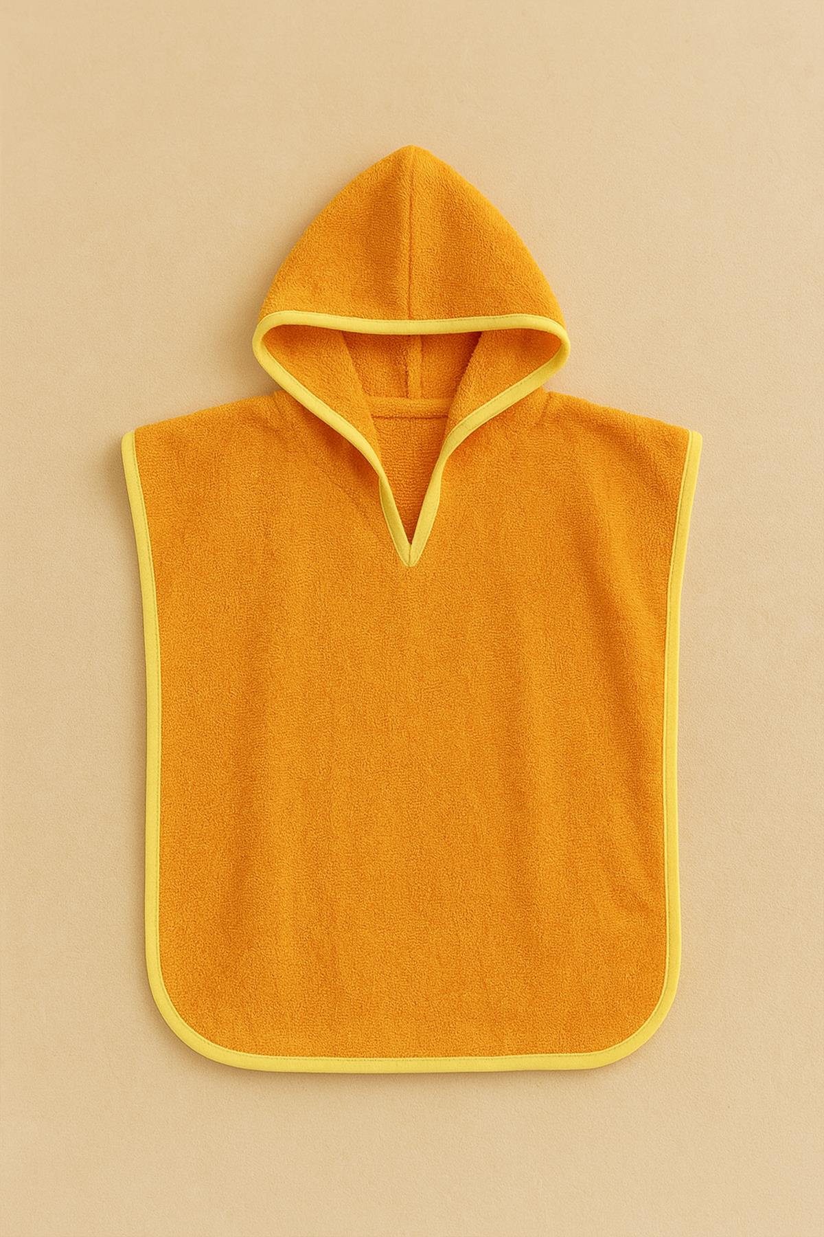 CottonVerse Havlu Panço – %100 Pamuk Kapüşonlu Oranj - Ender Home