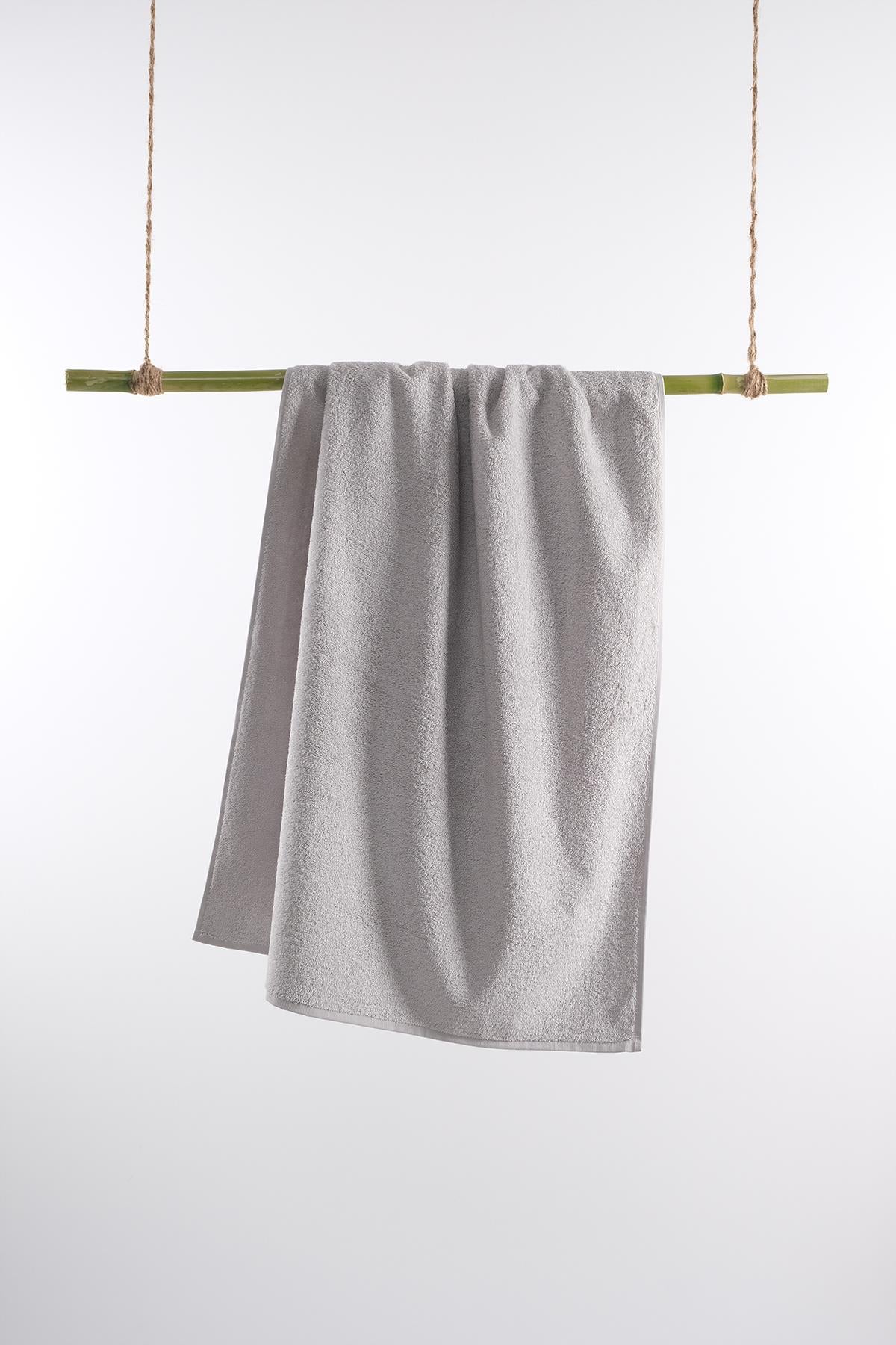 CottonVerse Kurulama Havlusu – %100 Pamuk, 70x140 Açık Gri - Ender Home