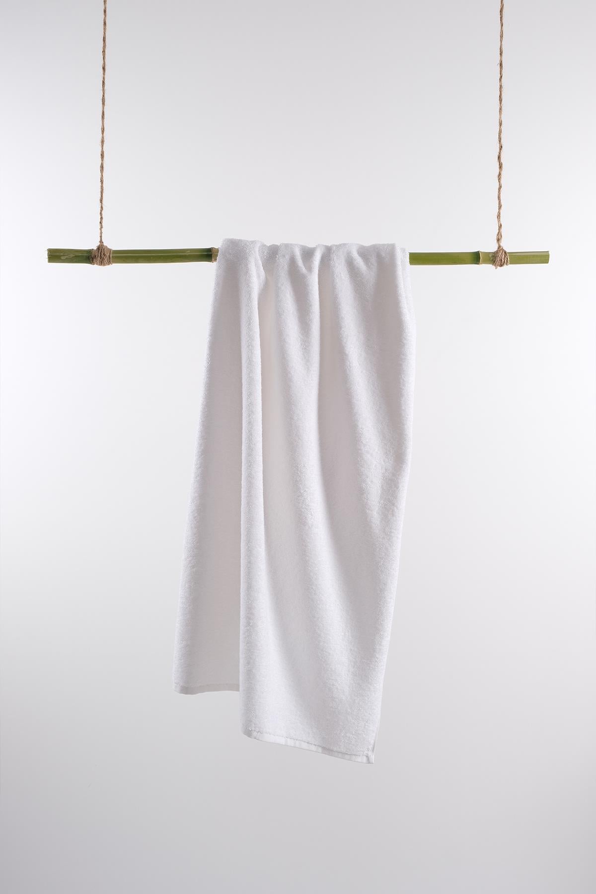 CottonVerse Kurulama Havlusu – %100 Pamuk, 70x140 Beyaz - Ender Home