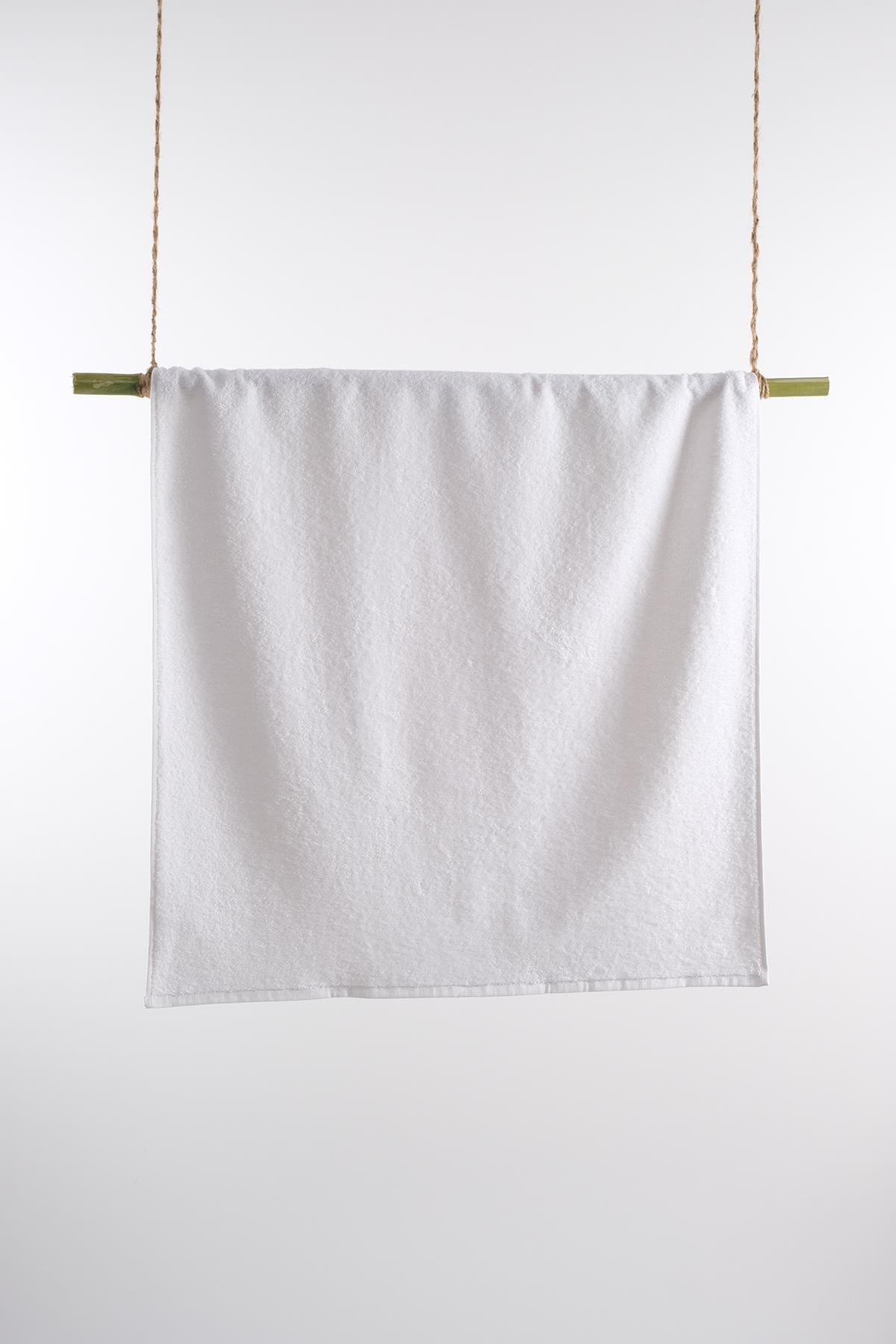 CottonVerse Kurulama Havlusu – %100 Pamuk, 70x140 Beyaz - Ender Home