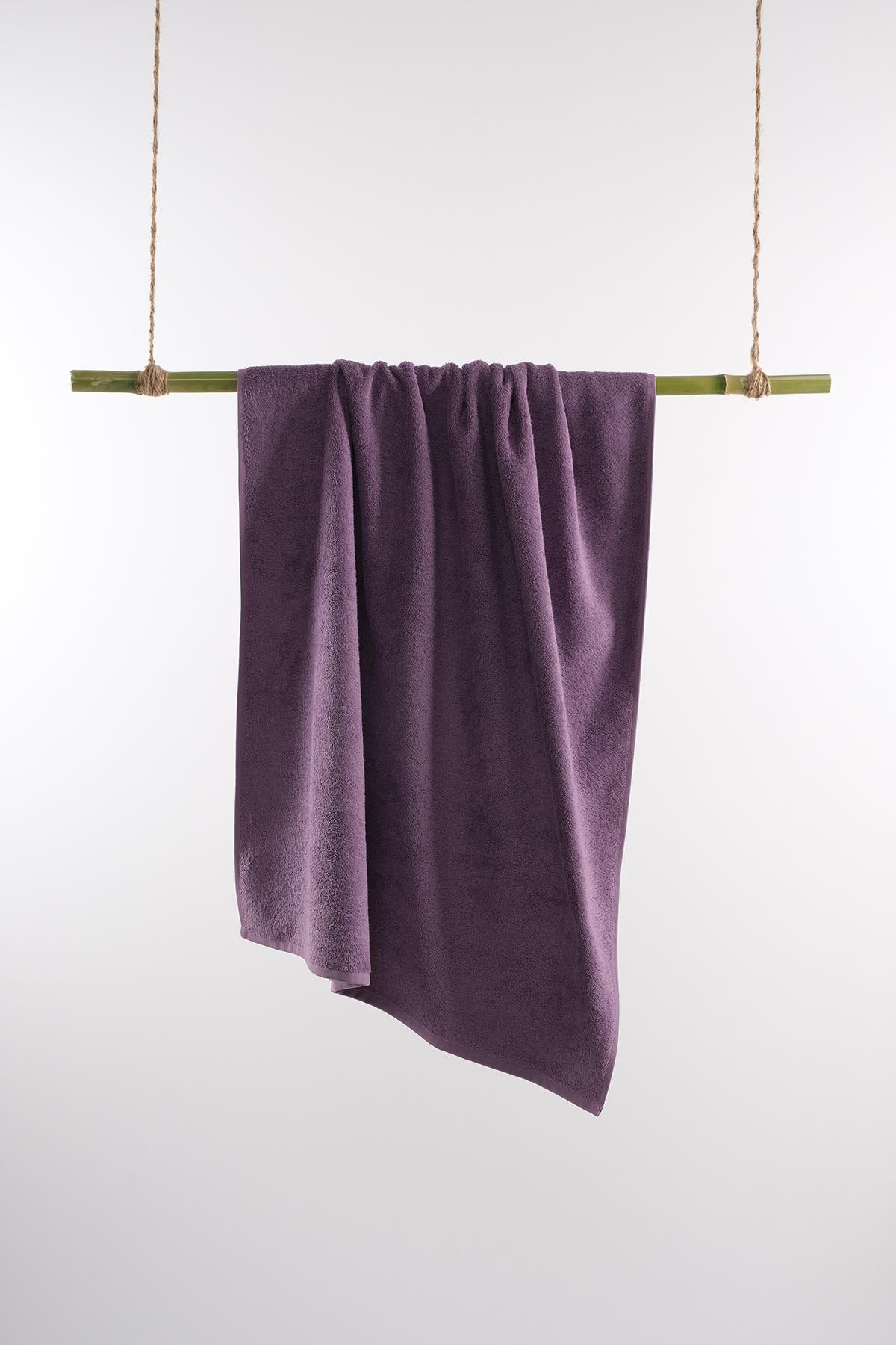 CottonVerse Kurulama Havlusu – %100 Pamuk, 70x140 Lila - Ender Home