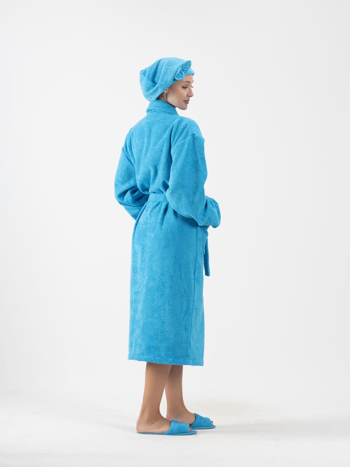 CottonVerse Saç Kurulama Bonesi – %100 Pamuk , Fiyonklu Turkuaz - Ender Home