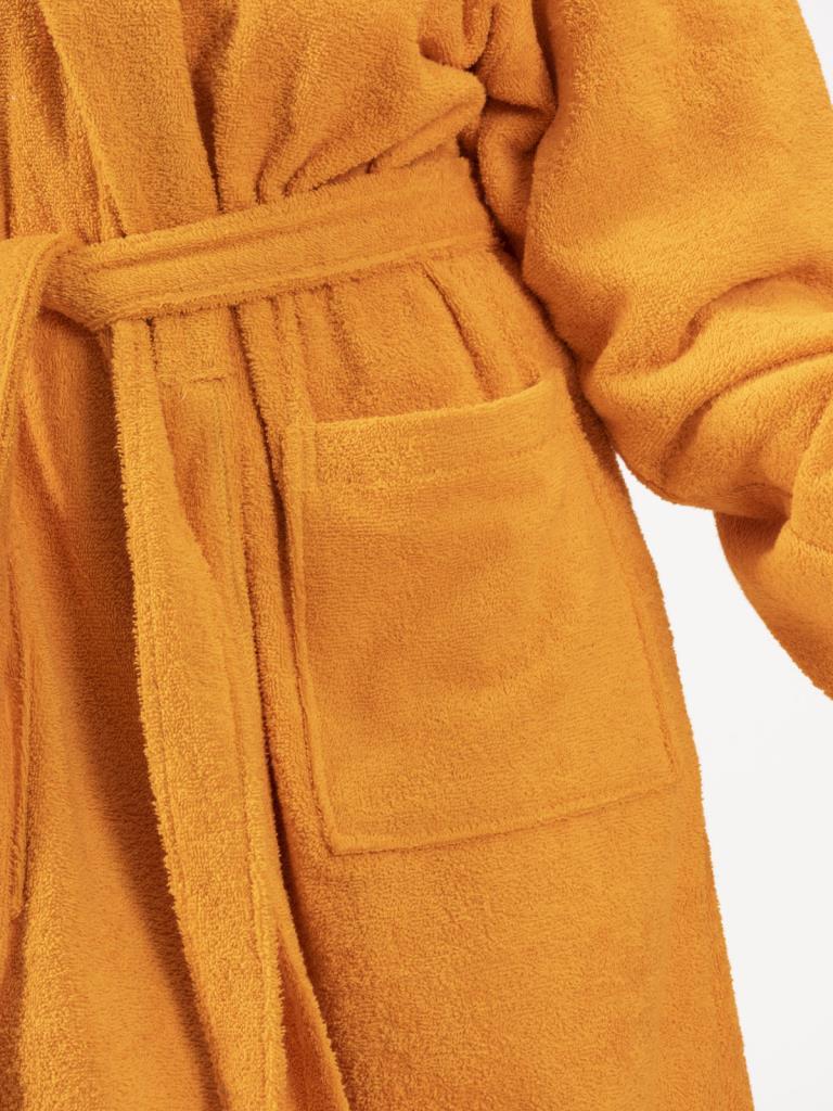 CottonVerse Şalyaka Bornoz – %100 Pamuk, Unisex Oranj - Ender Home