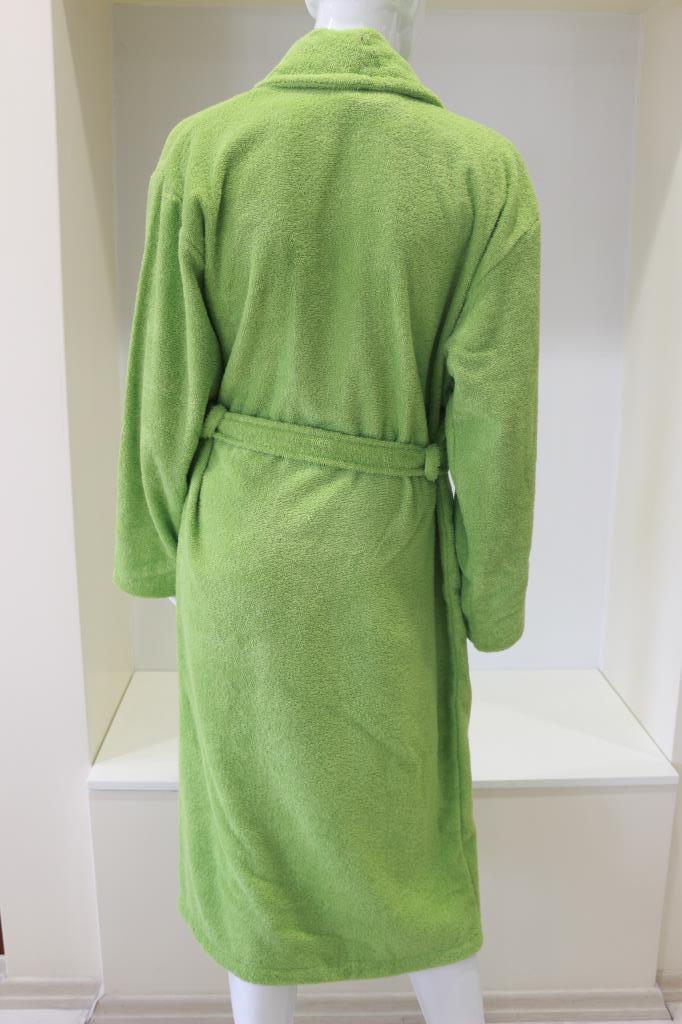 CottonVerse Şalyaka Bornoz – %100 Pamuk, Unisex Yeşil - Ender Home