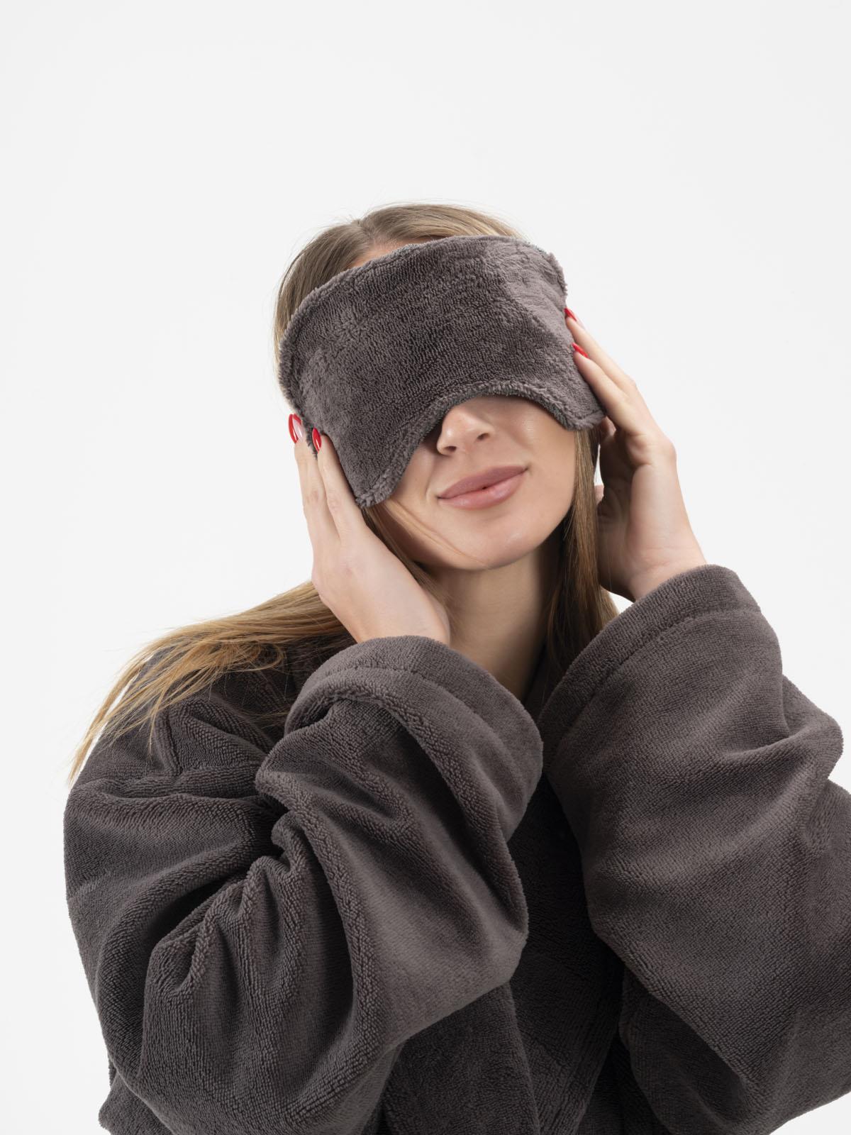 DreamSoft 2'li Kadife Dokulu Göz Bandı – Lüks Yumuşaklık & %100 Pamuk Antrasit - Ender Home