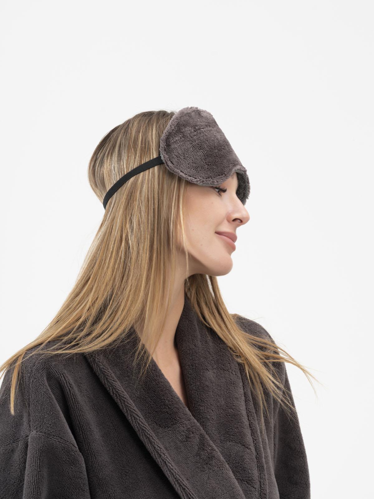 DreamSoft 2'li Kadife Dokulu Göz Bandı – Lüks Yumuşaklık & %100 Pamuk Antrasit - Ender Home