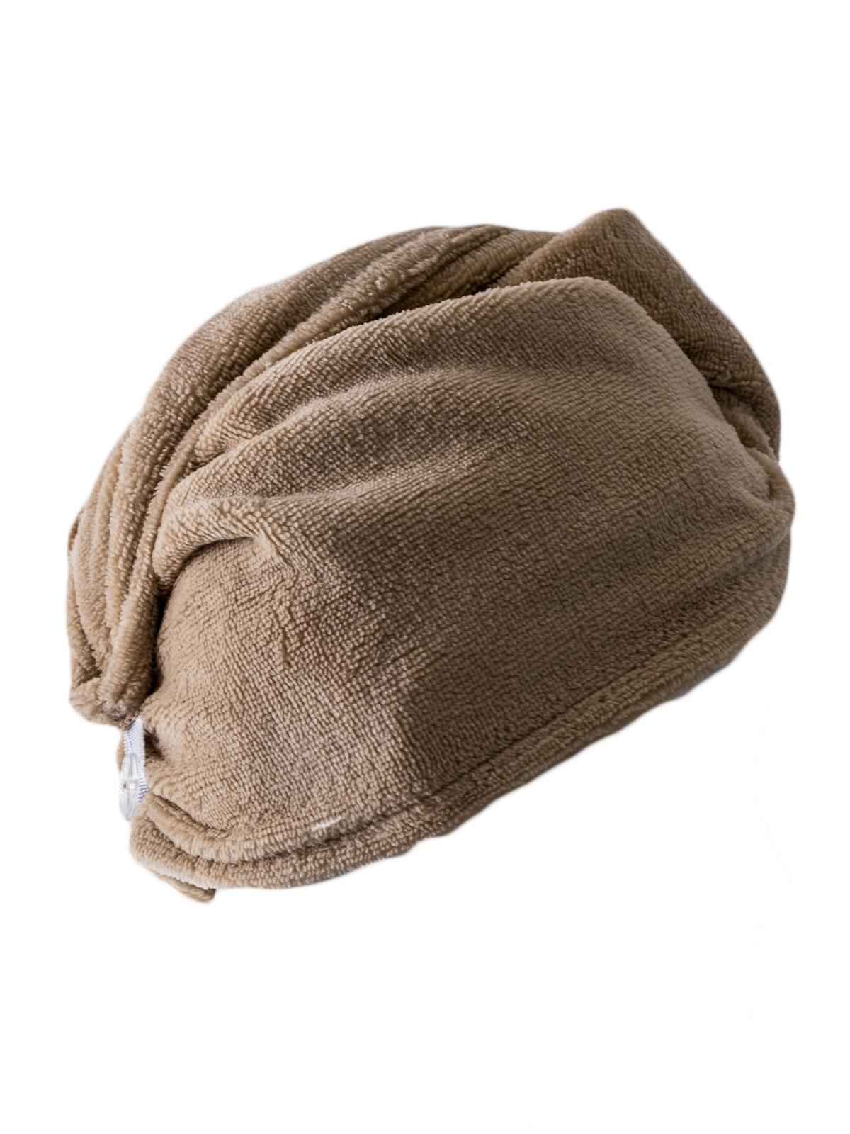 DreamSoft Düğmeli Saç Kurulama Bonesi – Kadife Bej - Ender Home