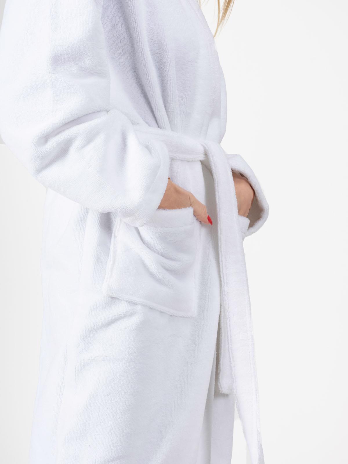 DreamSoft Kimono Bornoz – Kadife, Unisex Beyaz - Ender Home