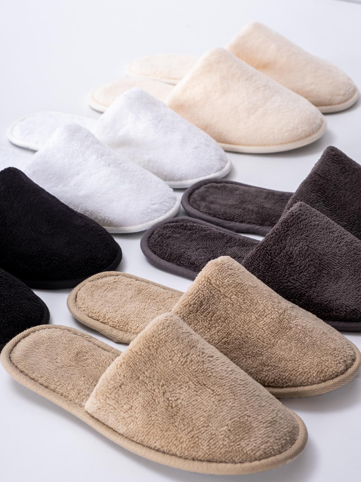 DreamSoft Lüks Kadife Ev Terliği – Kaymaz İnce Taban Antrasit - Ender Home