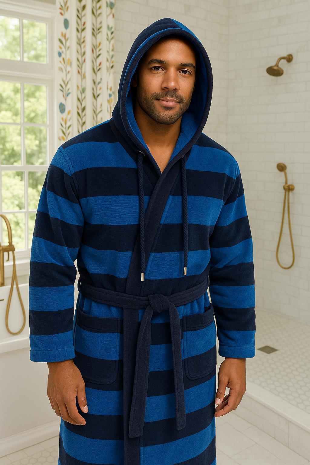 VelourTouch Lüx Kapşonlu Bornoz – %100 Pamuk, Kadife, Unisex - Ender Home