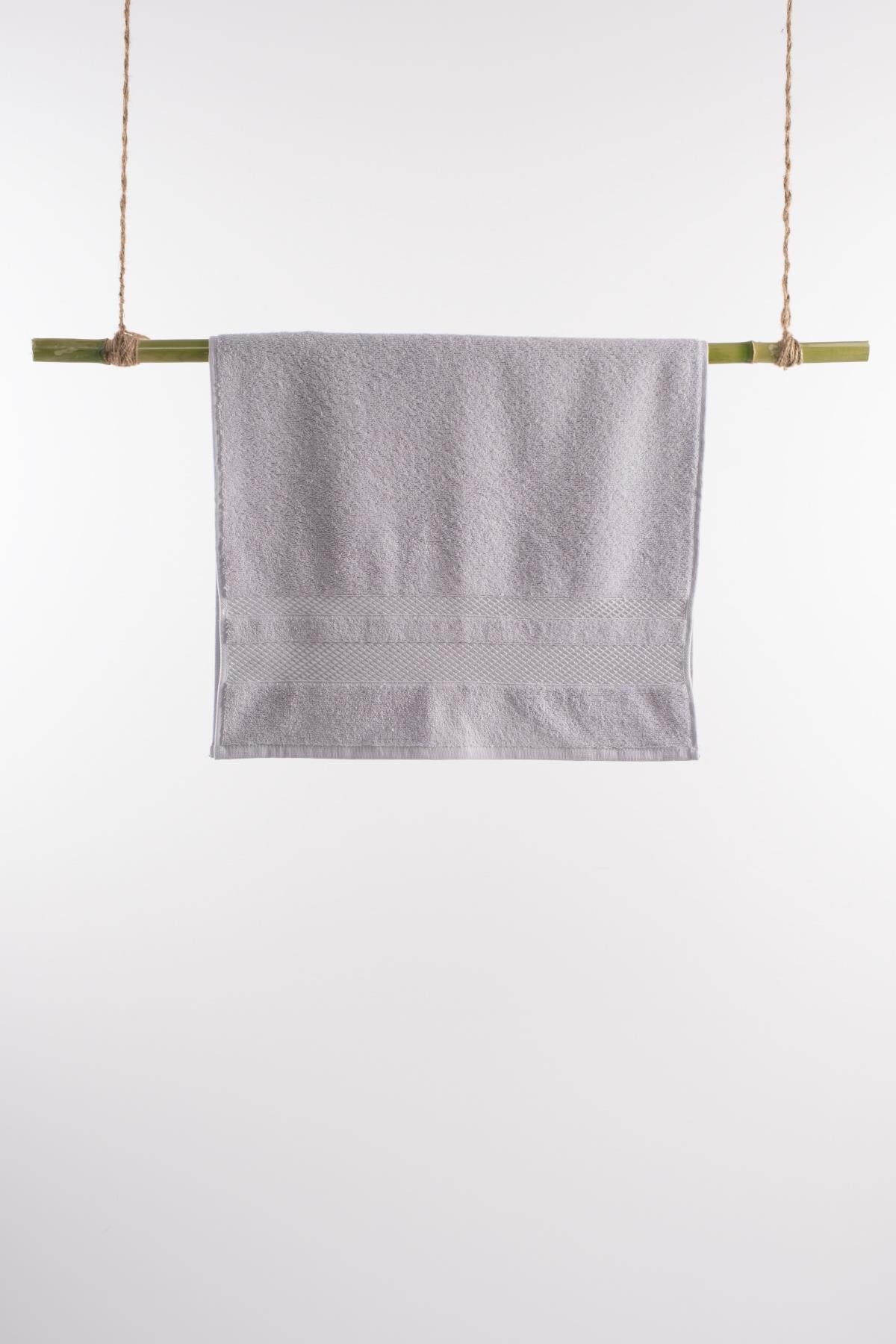 Floss El & Yüz Havlusu – %100 Pamuk, 50x85 Açık Gri - Ender Home