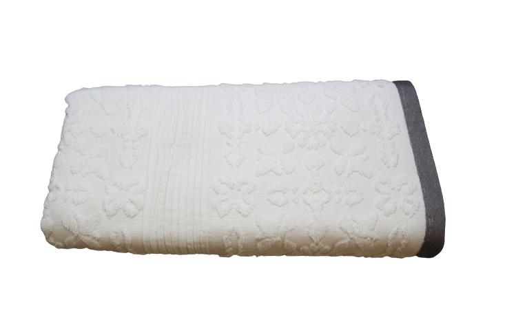 Flower Kurulama Havlusu – %100 Pamuk, 70x140 Bej - Ender Home