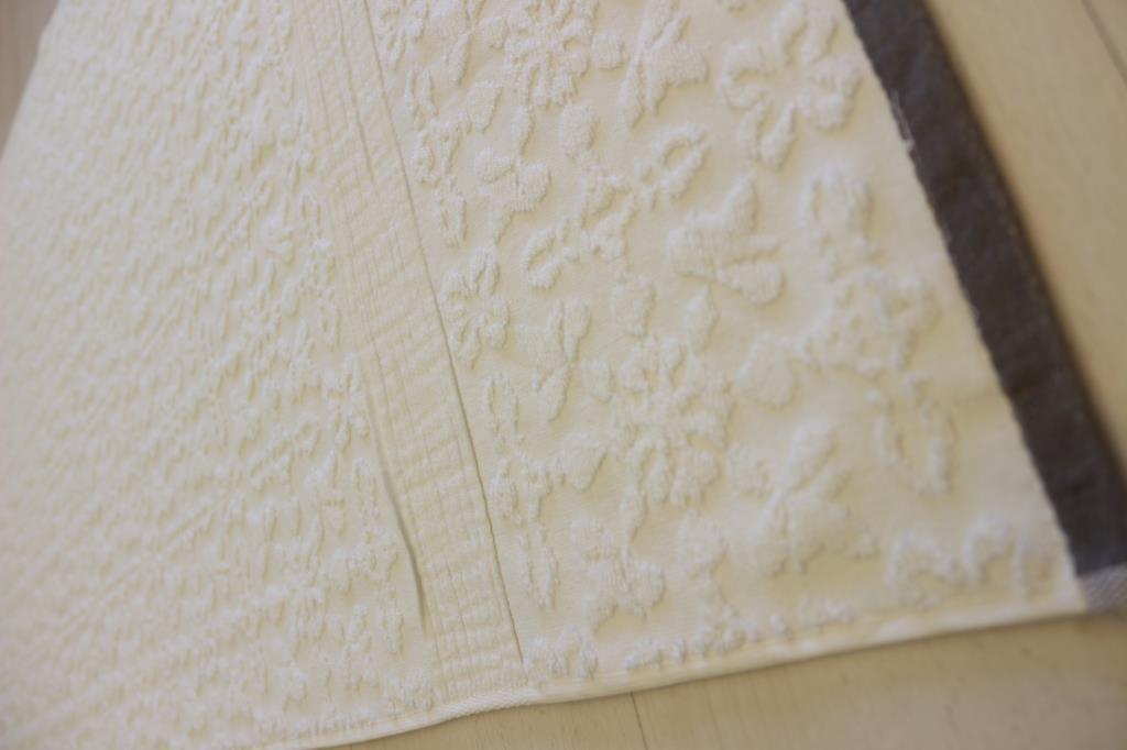 Flower Kurulama Havlusu – %100 Pamuk, 70x140 Bej - Ender Home