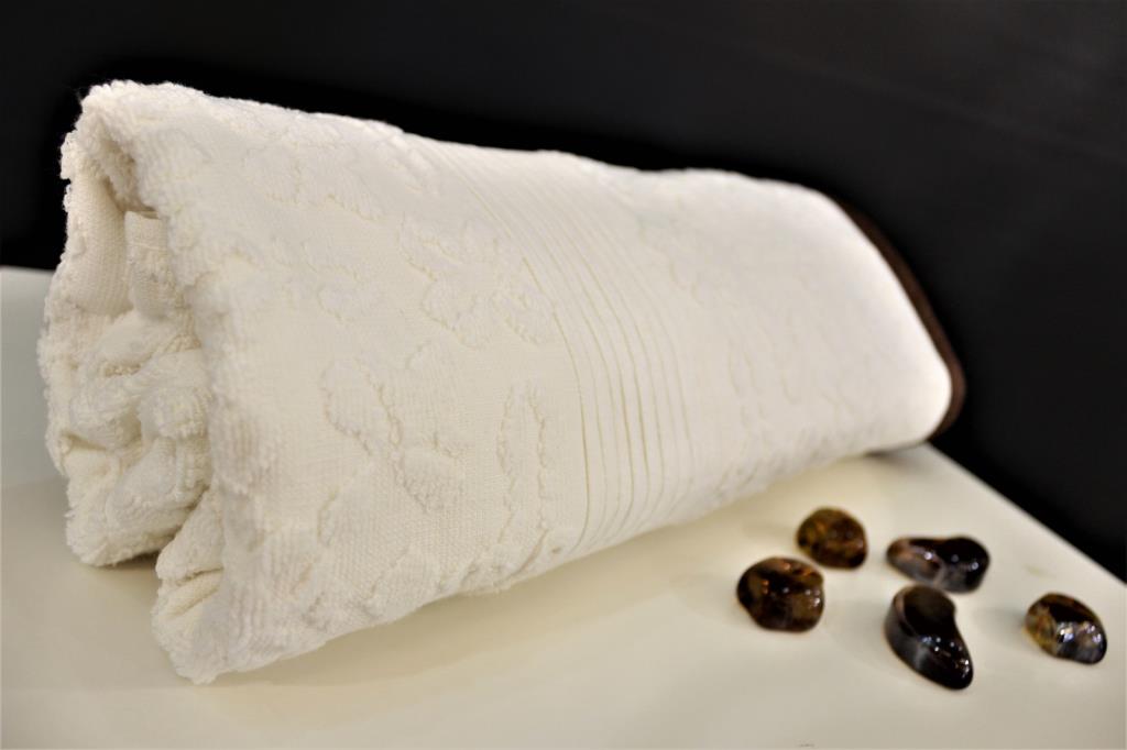 Flower Kurulama Havlusu – %100 Pamuk, 70x140 Kahverengi - Ender Home