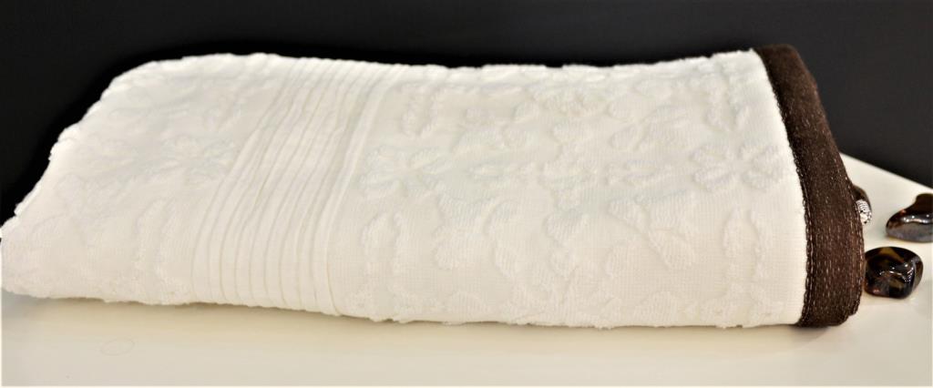 Flower Kurulama Havlusu – %100 Pamuk, 70x140 Kahverengi - Ender Home