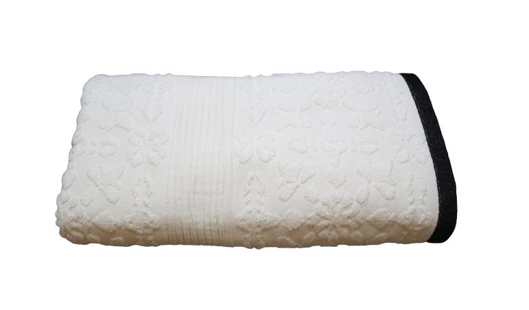 Flower Kurulama Havlusu – %100 Pamuk, 70x140 Siyah - Ender Home