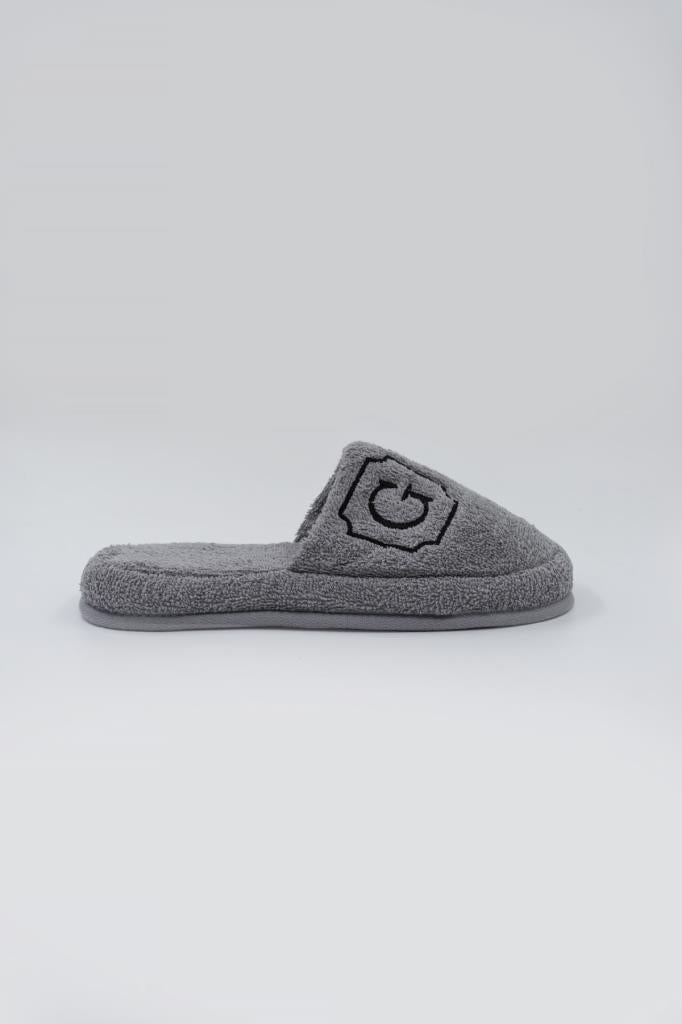 G Harf Nakışlı Banyo Ve Ev Havlu Terliği – %100 Pamuk Kaymaz Kalın Taban - Ender Home