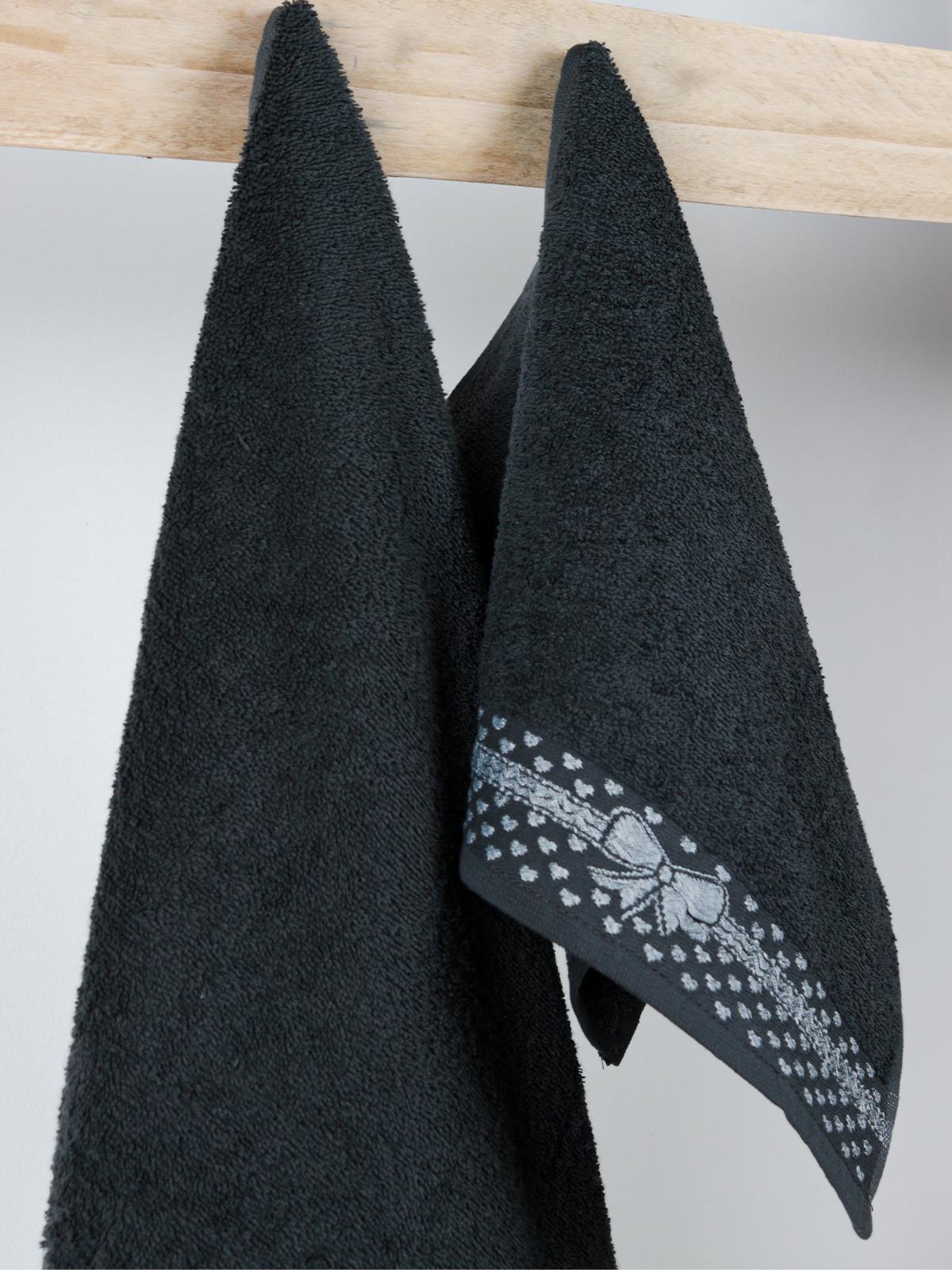 Gift El & Yüz Havlusu – 2’li, %100 Pamuk 30x50 cm ve 50x90 Cm Antrasit - Ender Home