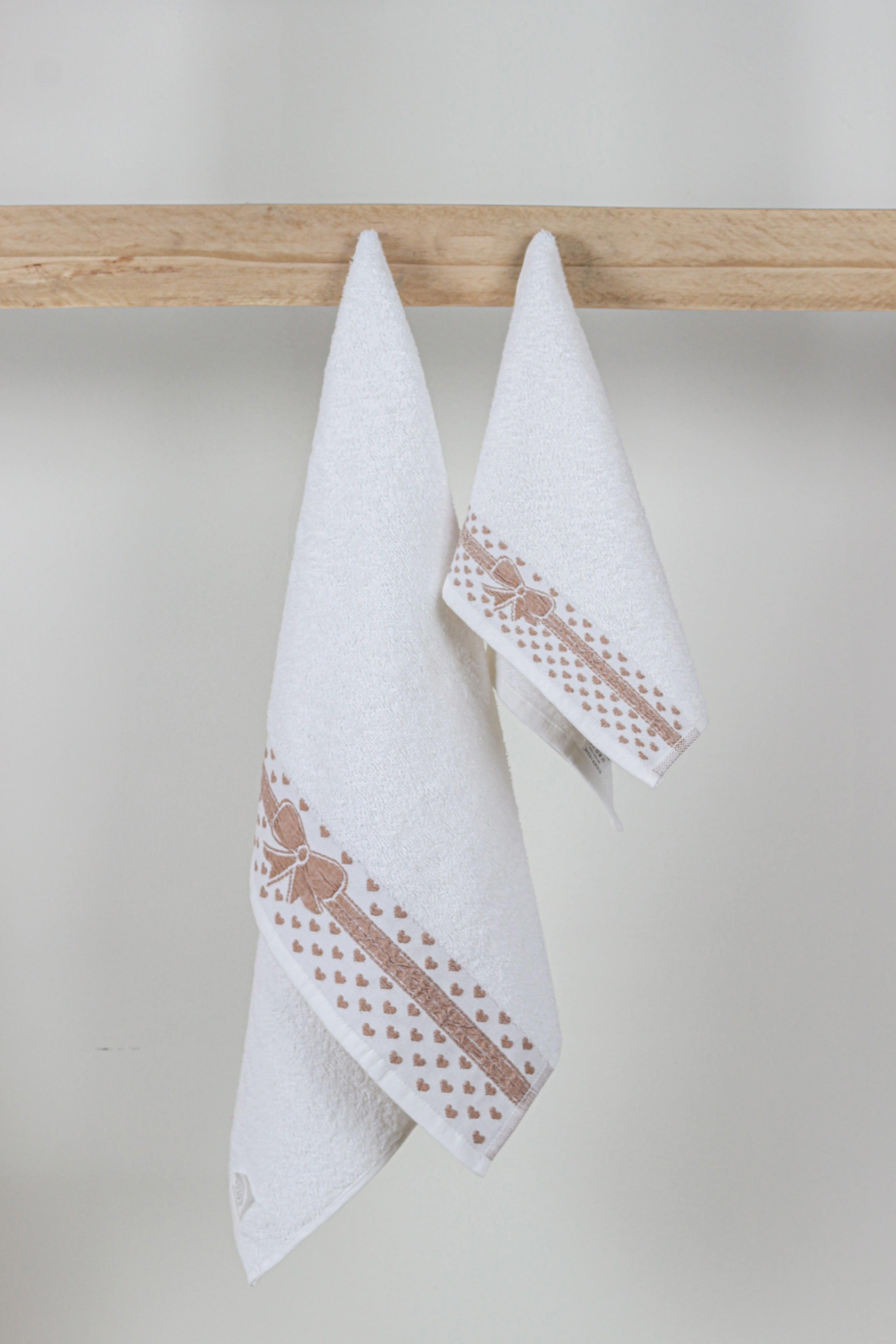 Gift El & Yüz Havlusu – 2’li, %100 Pamuk 30x50 cm ve 50x90 Cm Beyaz - Ender Home