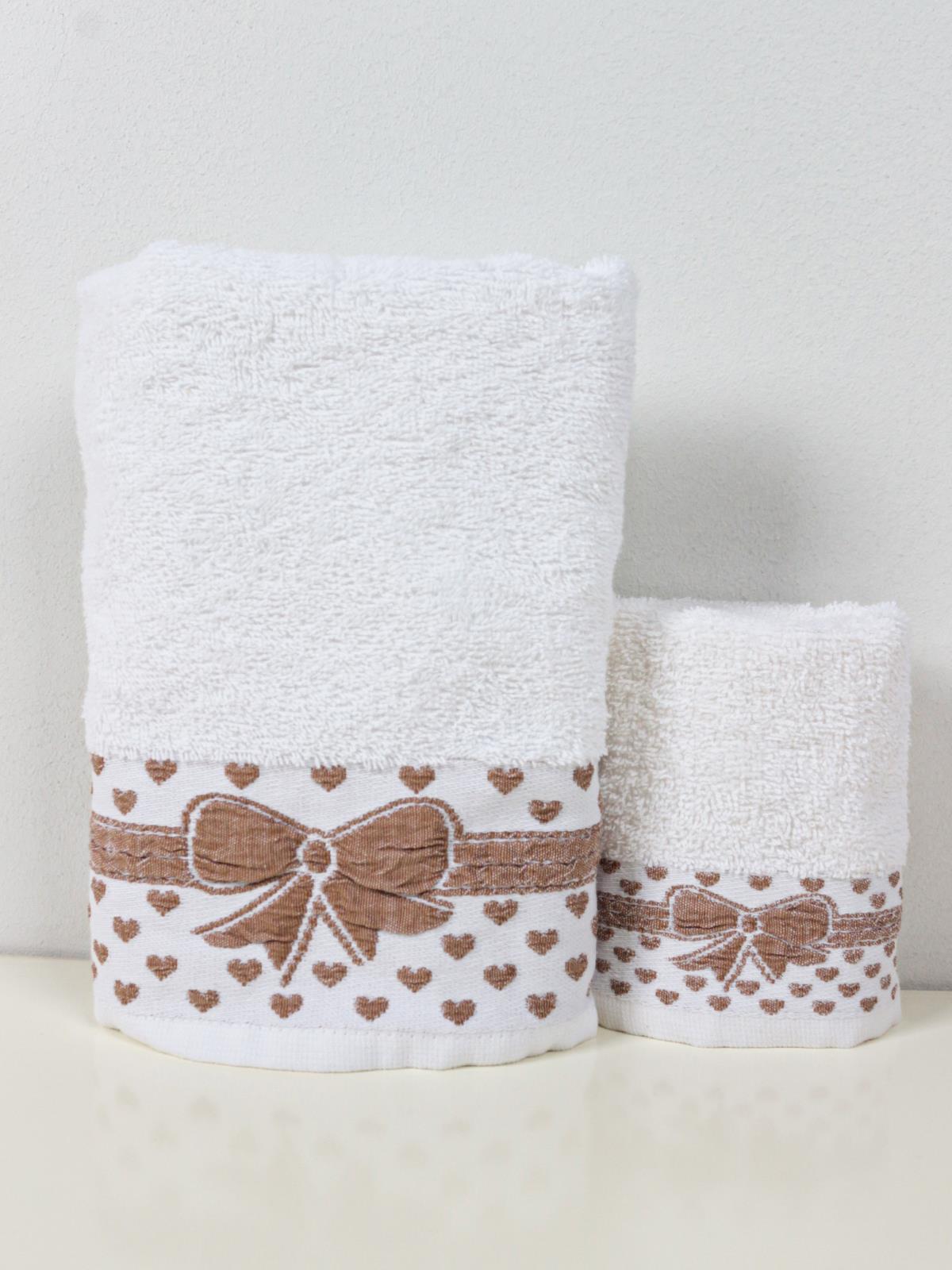 Gift El & Yüz Havlusu – 2’li, %100 Pamuk 30x50 cm ve 50x90 Cm Beyaz - Ender Home