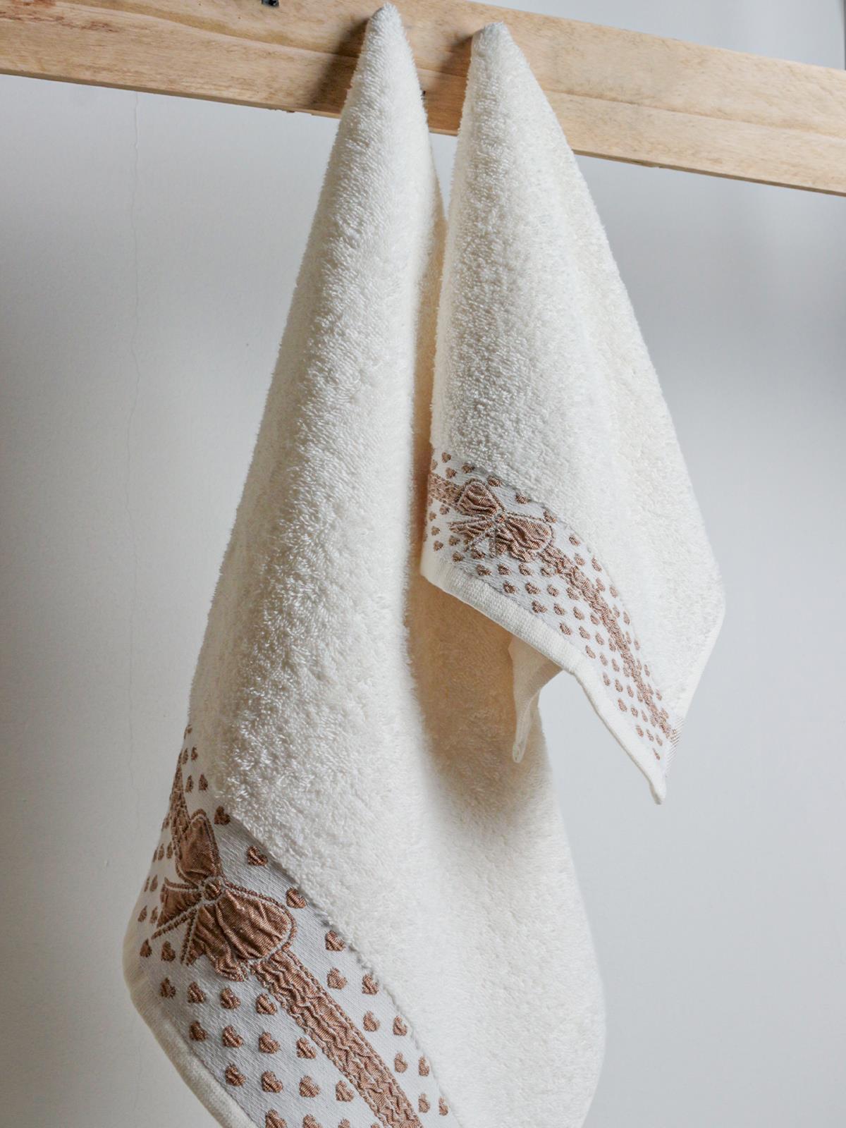 Gift El & Yüz Havlusu – 2’li, %100 Pamuk 30x50 cm ve 50x90 Cm Ekru - Ender Home