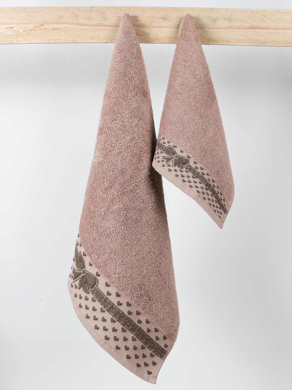 Gift El & Yüz Havlusu – 2’li, %100 Pamuk 30x50 cm ve 50x90 Cm Kahverengi - Ender Home