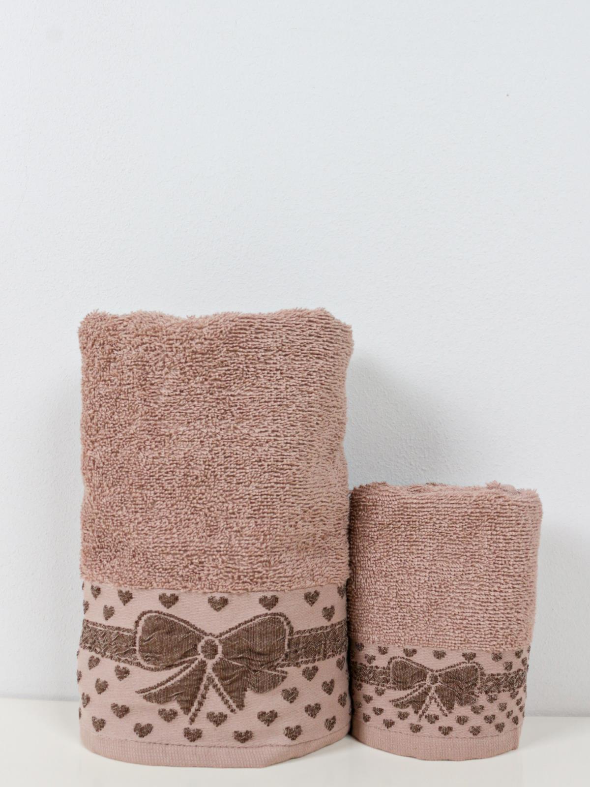 Gift El & Yüz Havlusu – 2’li, %100 Pamuk 30x50 cm ve 50x90 Cm Kahverengi - Ender Home