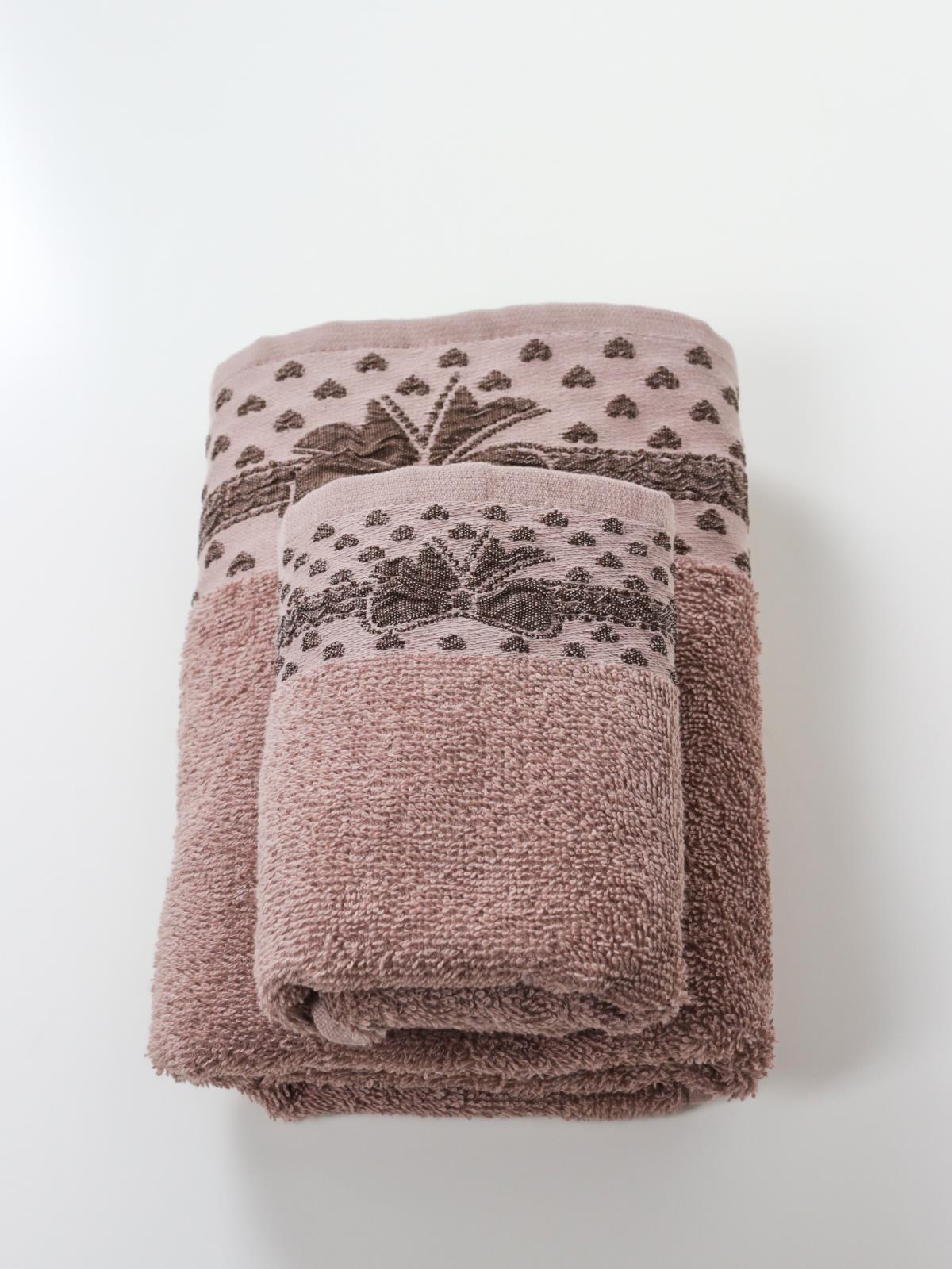 Gift El & Yüz Havlusu – 2’li, %100 Pamuk 30x50 cm ve 50x90 Cm Kahverengi - Ender Home