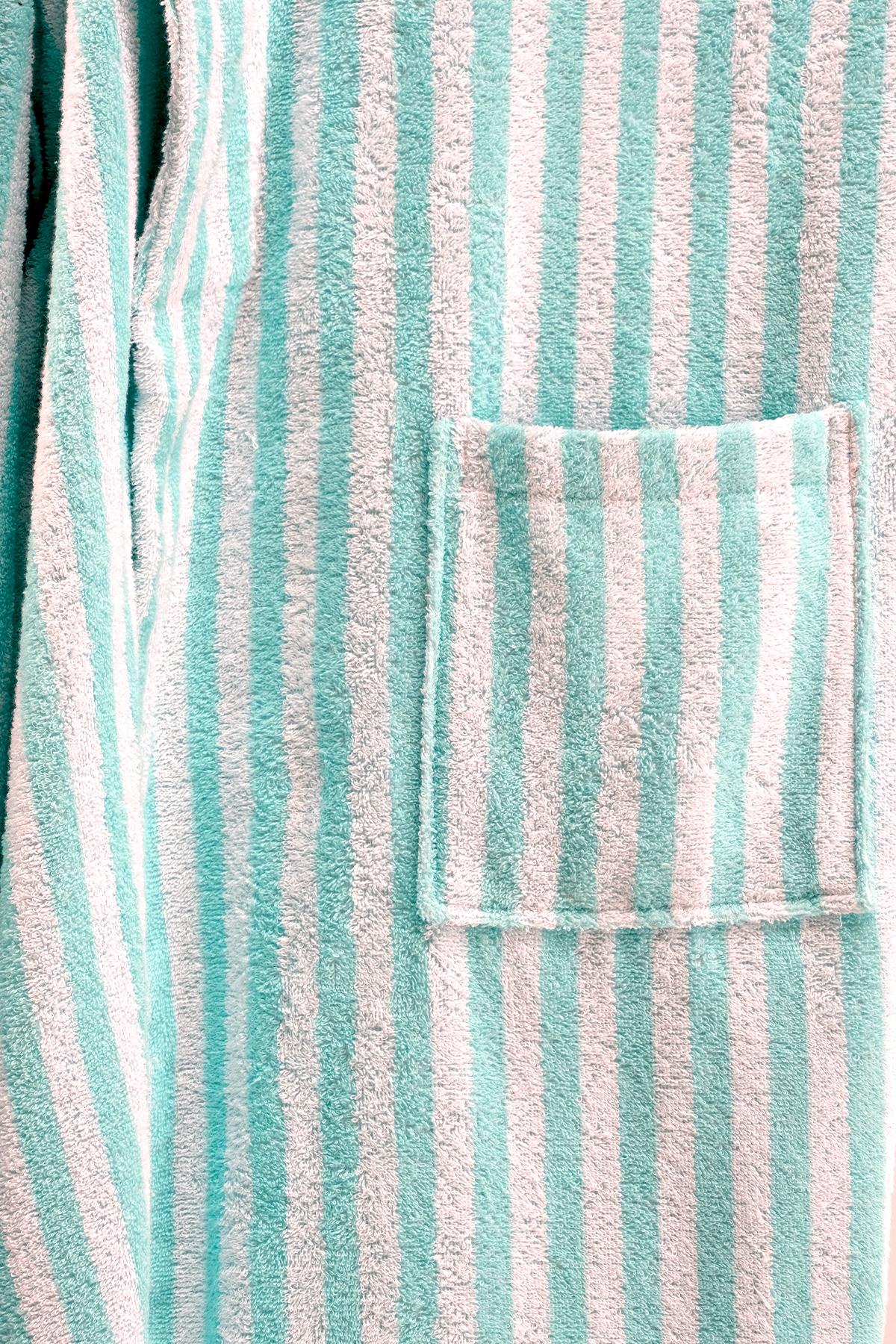 CottonVerse İplik Boyalı Şalyaka Bornoz - %100 Pamuk , Unisex - Ender Home