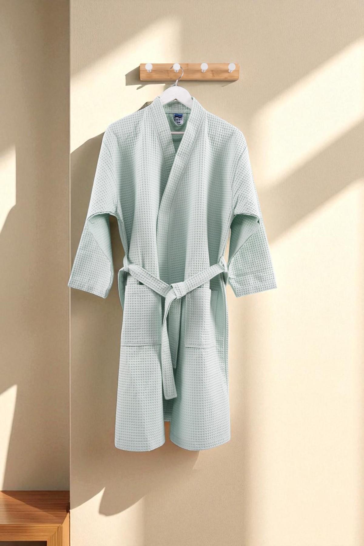 Piquea Kimono Bornoz – %100 Pamuk , Unisex Mint - Ender Home