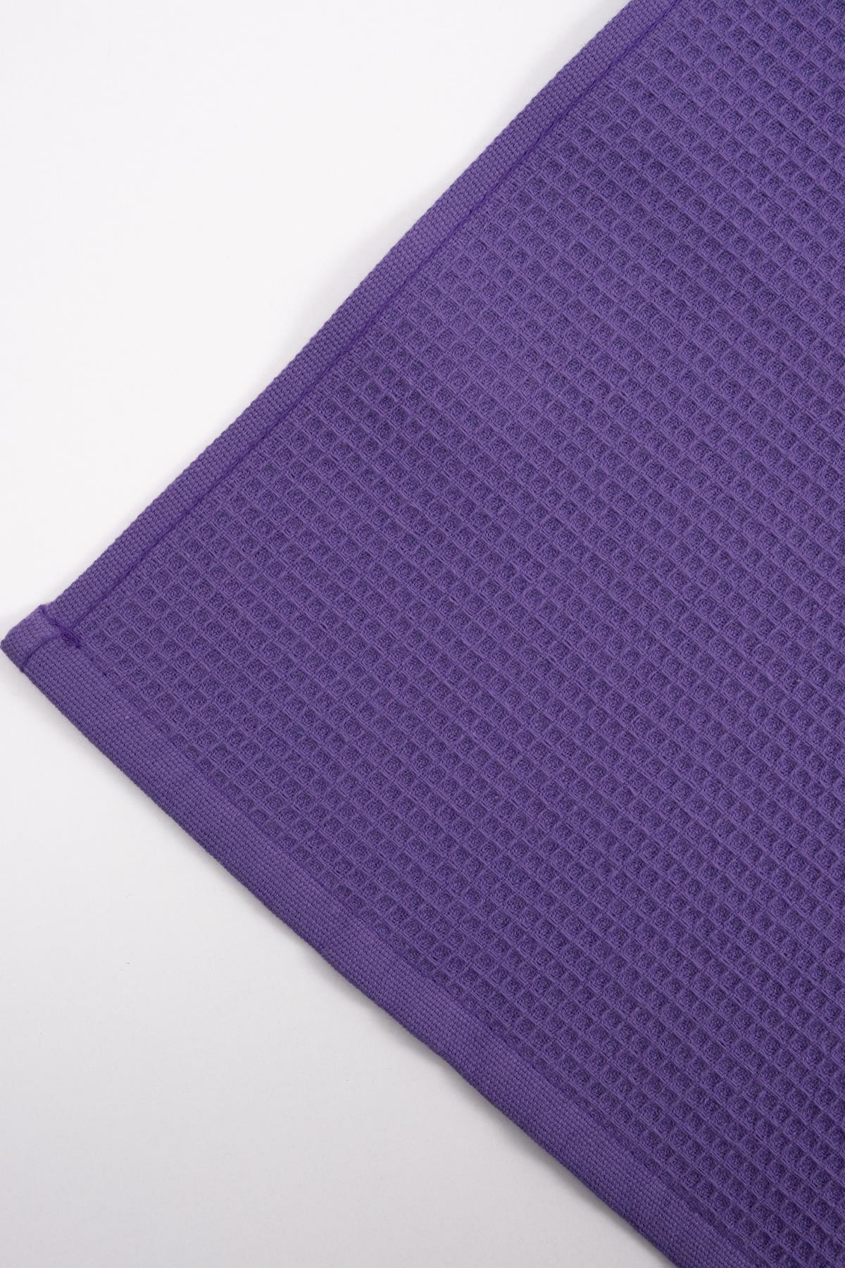 Piquea Waffle Havlu – %100 Pamuklu, Yüksek Emicilik & 75x150cm Mor - Ender Home