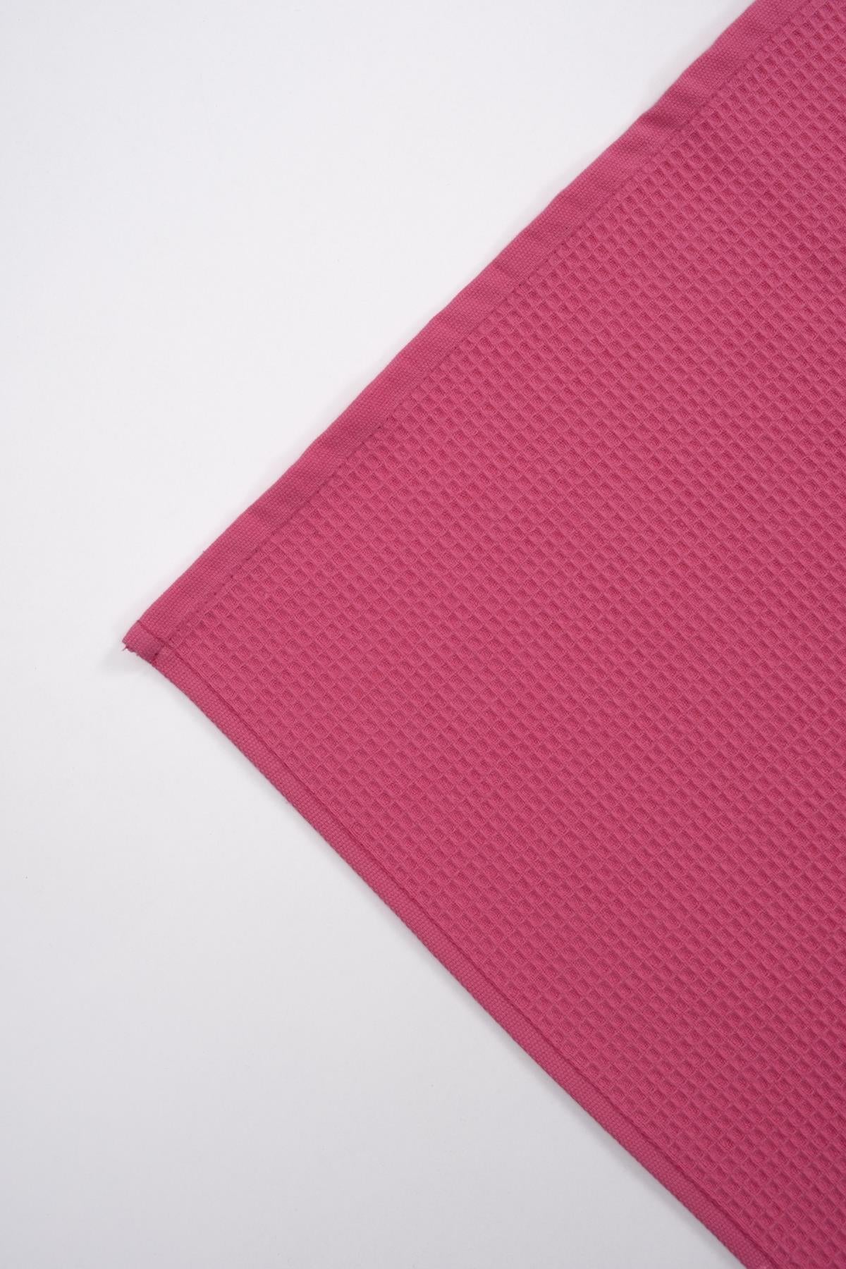 Piquea Waffle Havlu – %100 Pamuklu, Yüksek Emicilik & 75x150cm Pembe - Ender Home