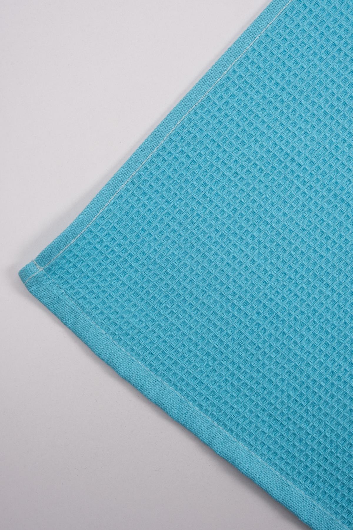 Piquea Waffle Havlu – %100 Pamuklu, Yüksek Emicilik & 75x150cm Turkuaz - Ender Home