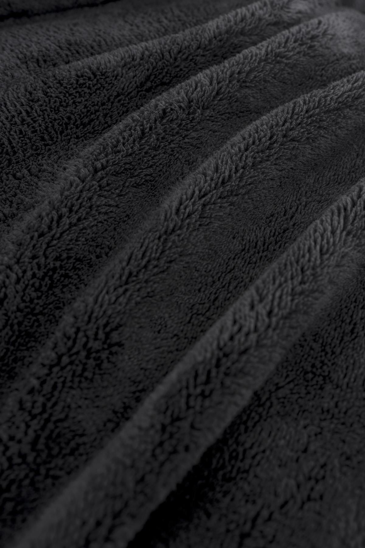 Plushnest Peluş TV & Koltuk Şalı Tek kişilik – 110x160 Cm Antrasit - Ender Home