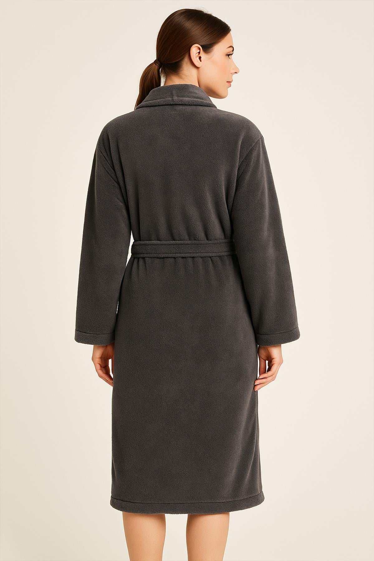 Plushnest Şalyaka Bornoz – Wellsoft, Unisex Antrasit - Ender Home