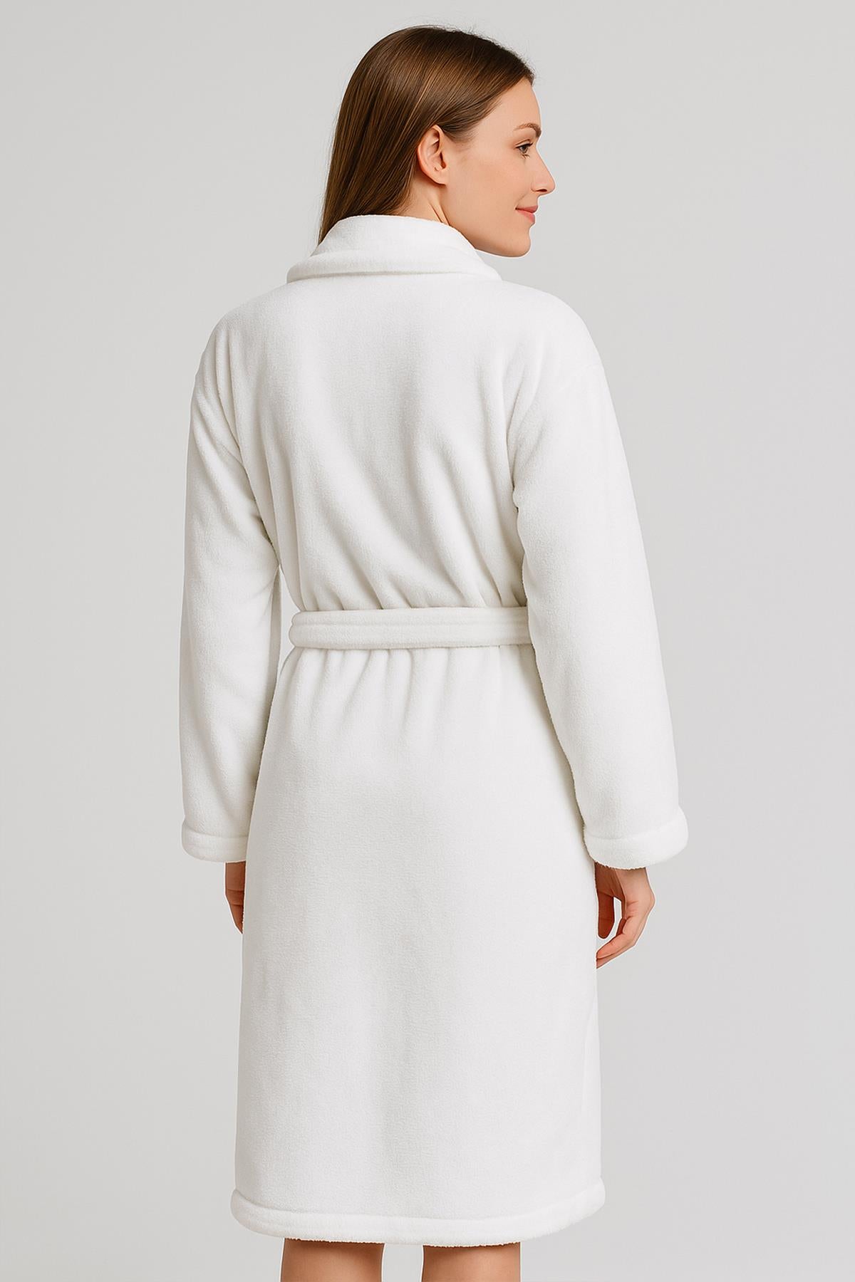 Plushnest Şalyaka Bornoz – Wellsoft, Unisex Beyaz - Ender Home