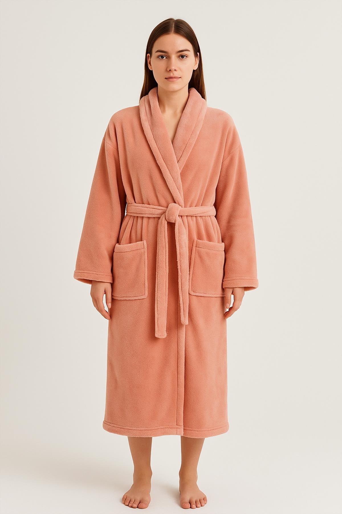 Plushnest Şalyaka Bornoz – Wellsoft, Unisex Pembe - Ender Home