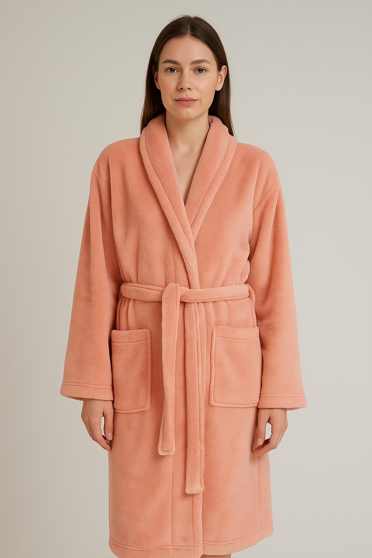 Plushnest Şalyaka Bornoz – Wellsoft, Unisex Pembe - Ender Home