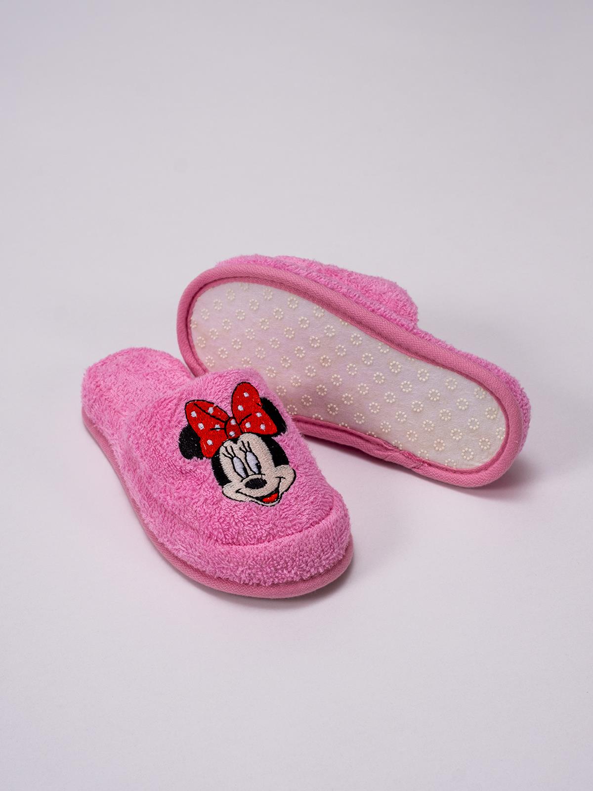 Ratty Sevimli Pofuduk Terlik – %100 Pamuk Kaymaz Taban Pembe - Ender Home