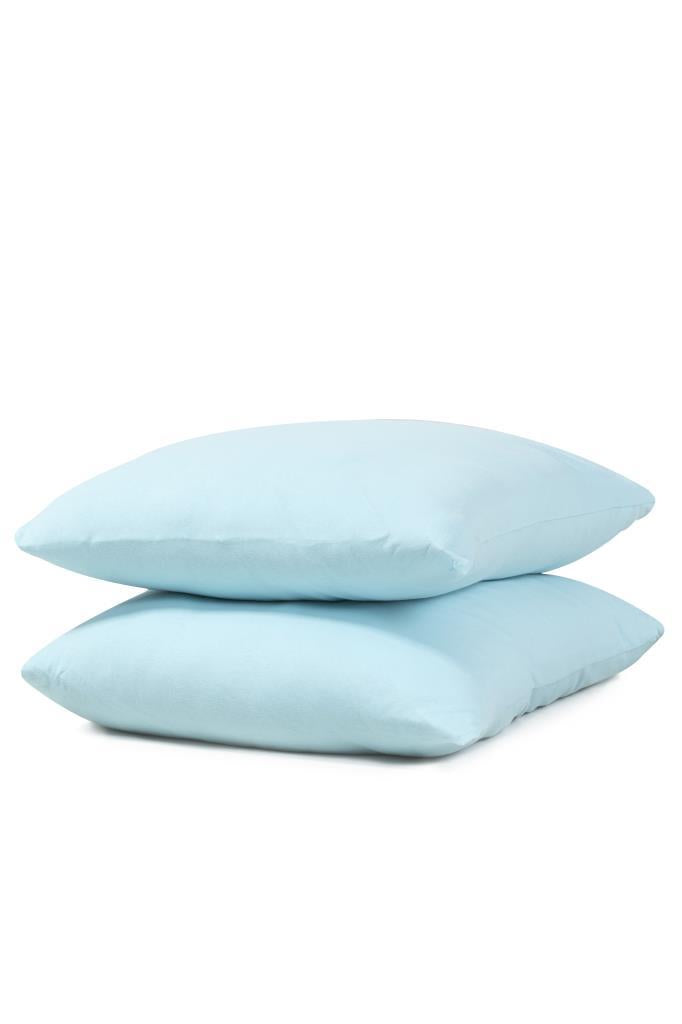 Softloom 2'li Pamuklu Penye Yastık Kılıfı – %100 Pamuklu Fermuarlı 50x70 Cm Mint - Ender Home