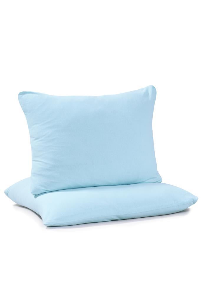 Softloom 2'li Pamuklu Penye Yastık Kılıfı – %100 Pamuklu Fermuarlı 50x70 Cm Mint - Ender Home