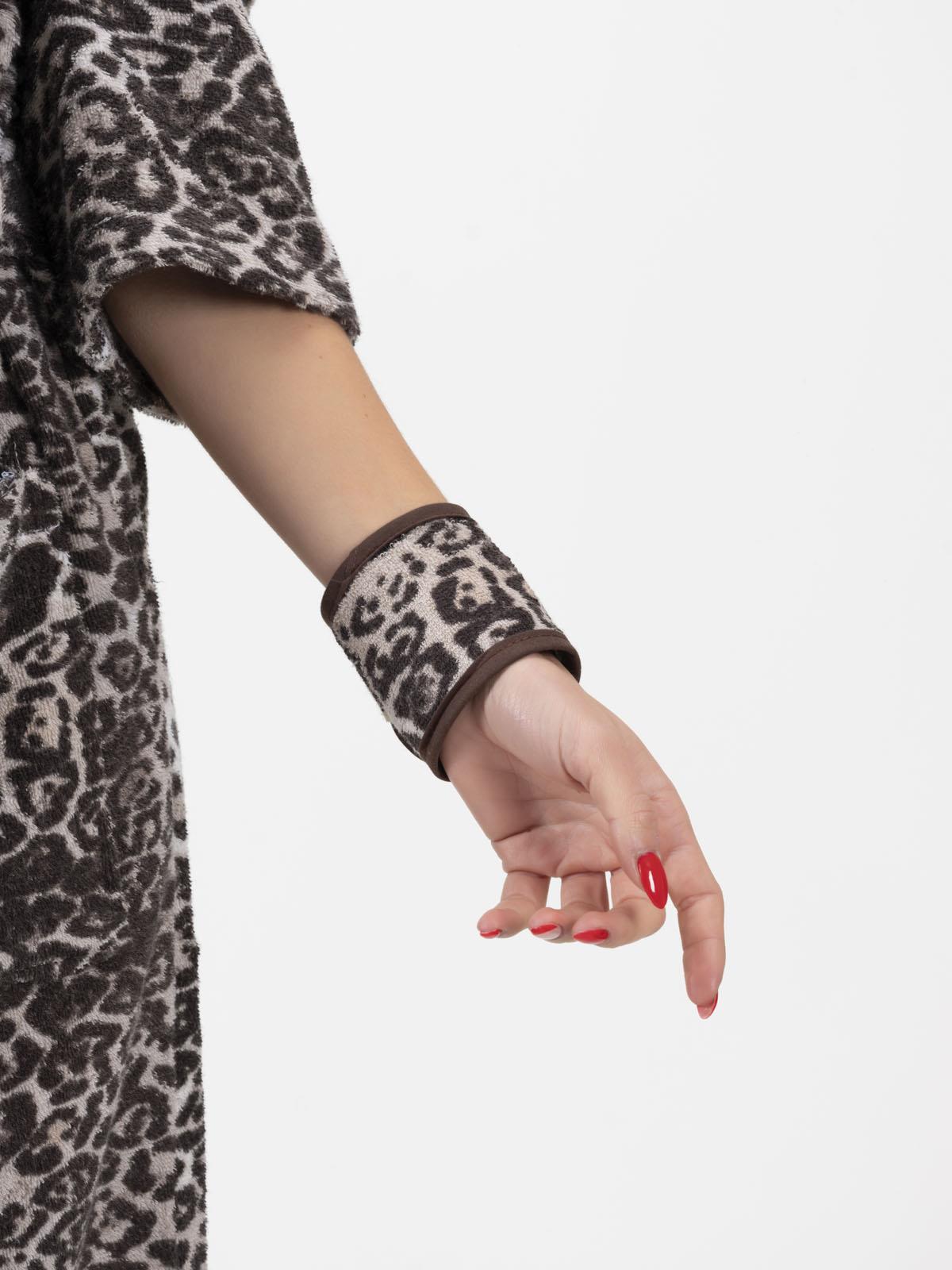 Wild Spirit 2'li Leopar Desen Bilek Bandı – %100 Pamuklu ve Yumuşak Leopar Baskılı- Kahve Biyeli - Ender Home