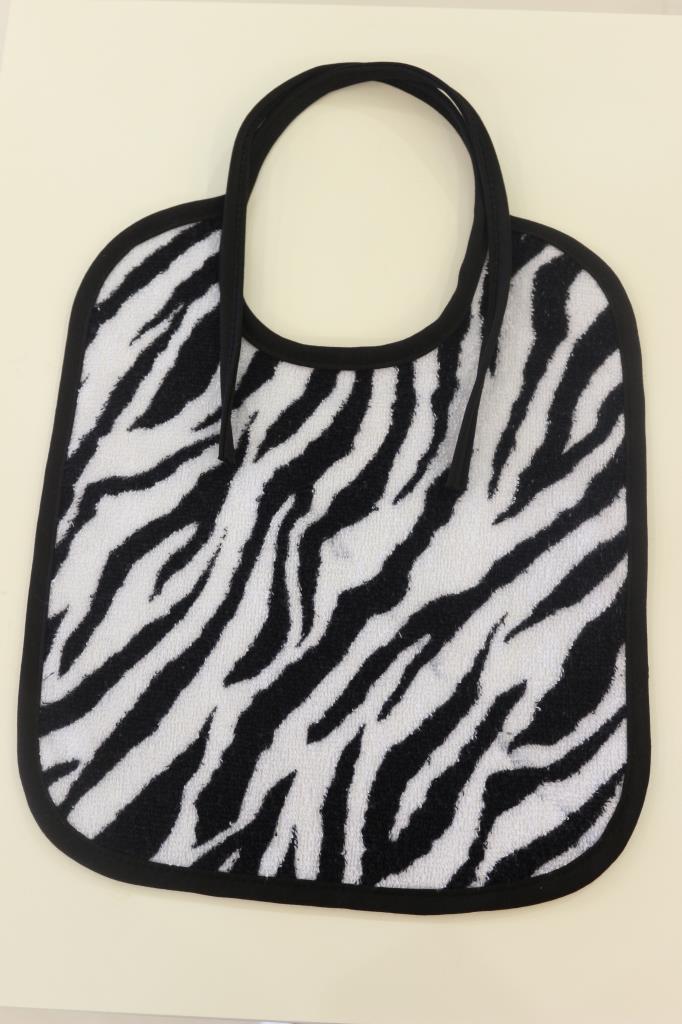 Wild Sprit 2'li Zebra Desen Bebek Mama Önlüğü – 25x30 cm Zebra Desen-Siyah Biyeli - Ender Home