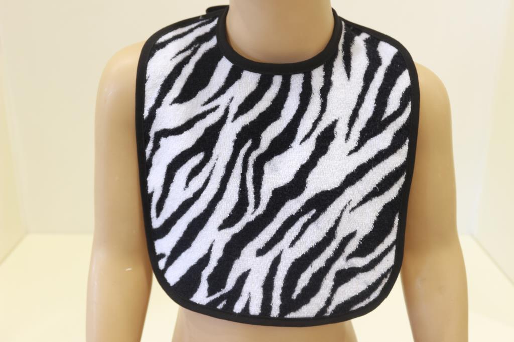 Wild Sprit 2'li Zebra Desen Bebek Mama Önlüğü – 25x30 cm Zebra Desen-Siyah Biyeli - Ender Home